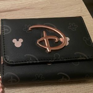 Disney wallet black and rose gold